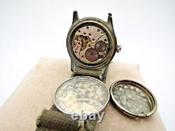 Vintage Ultra Rare WWII Record Sport Military Cal 107 Watch Swiss Brevet Repair