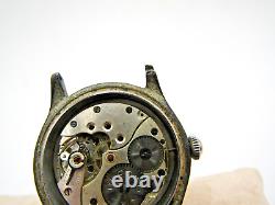 Vintage Ultra Rare WWII Record Sport Military Cal 107 Watch Swiss Brevet Repair