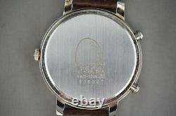 Vintage Ultra-rare Seiko 2-pusher Chronograph 8m25-8009 Military Mens Watch