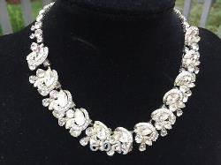 Vintage WEISS Signed Ultra Rare Stunning Ice Crystal Rhinestone Necklace