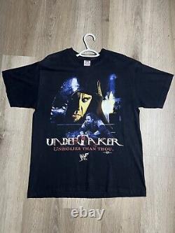 Vintage WWF 1999 The Undertaker Unholier Than Though Shirt L ULTRA RARE