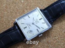 Vintage mens Longines Ultra-Chron automatic square case big size all steel rare