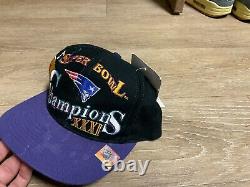 Vintage patriots snapback hat 1997 super bowl champions misprint ultra rare