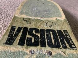 Vintage skateboard Vision Punk Skulls Ultra Rare GREEN Dip excellent