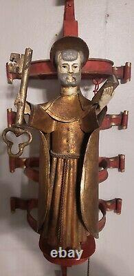 Vintage st peter Pull Chain Bells Wall Mount SUPER ULTRA RARE