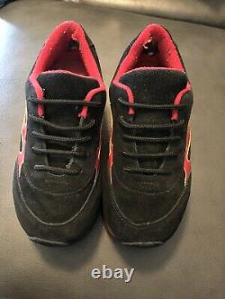 Volatile Vintage ULTRA RARE RED Y2K Flame Platform Shoes Size 7 Goth Punk Grunge