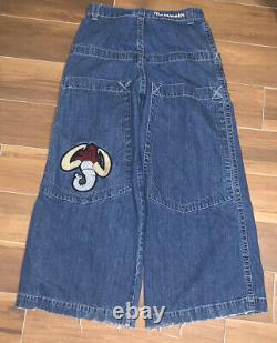 Vtg Jnco Mammoth Jeans Sz 34x31 30 In Open Big Pocket Ultra Wide Skate Rare