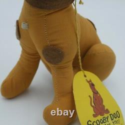 Vtg Scooby Doo Plush Standing Up Ultra Rare 1970 Fabric Eyes Collar W Paper Tag