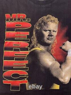 WWF Vintage 1992 MR PERFECT Red Yellow Wrestling TShirt Single Stitch ULTRA RARE