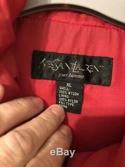 Yves Saint Laurent YSL Mens Black Down Puffer Jacket XL Vintage 90s Ultra Rare