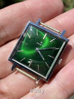 Zenith Ultra Thin Cal 2310 Original Emerald Dial Rare Vintage Watch