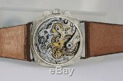 Zenith vintage chronograph! Unusual & Ultra rare! Silver case! Caliber 122